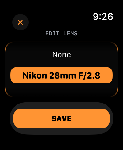 FrameAtlas Watch lens editor